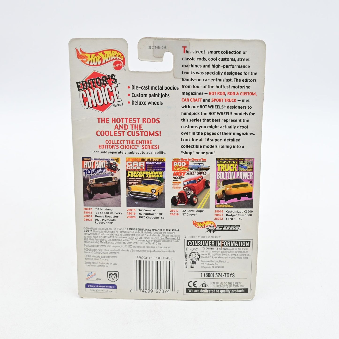 Hot Wheels Editor's Choice Series 1 Dodge Ram 1500