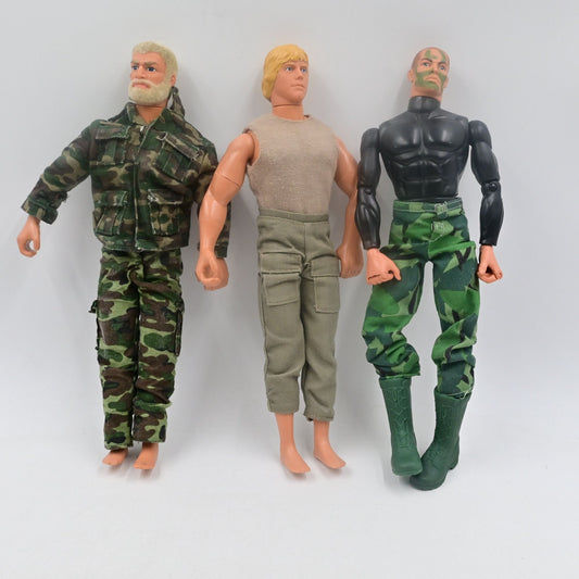 G.I. Joe Hasbro Pawtucket Vintage 1990s 12" Action Figures Bundle Of 3