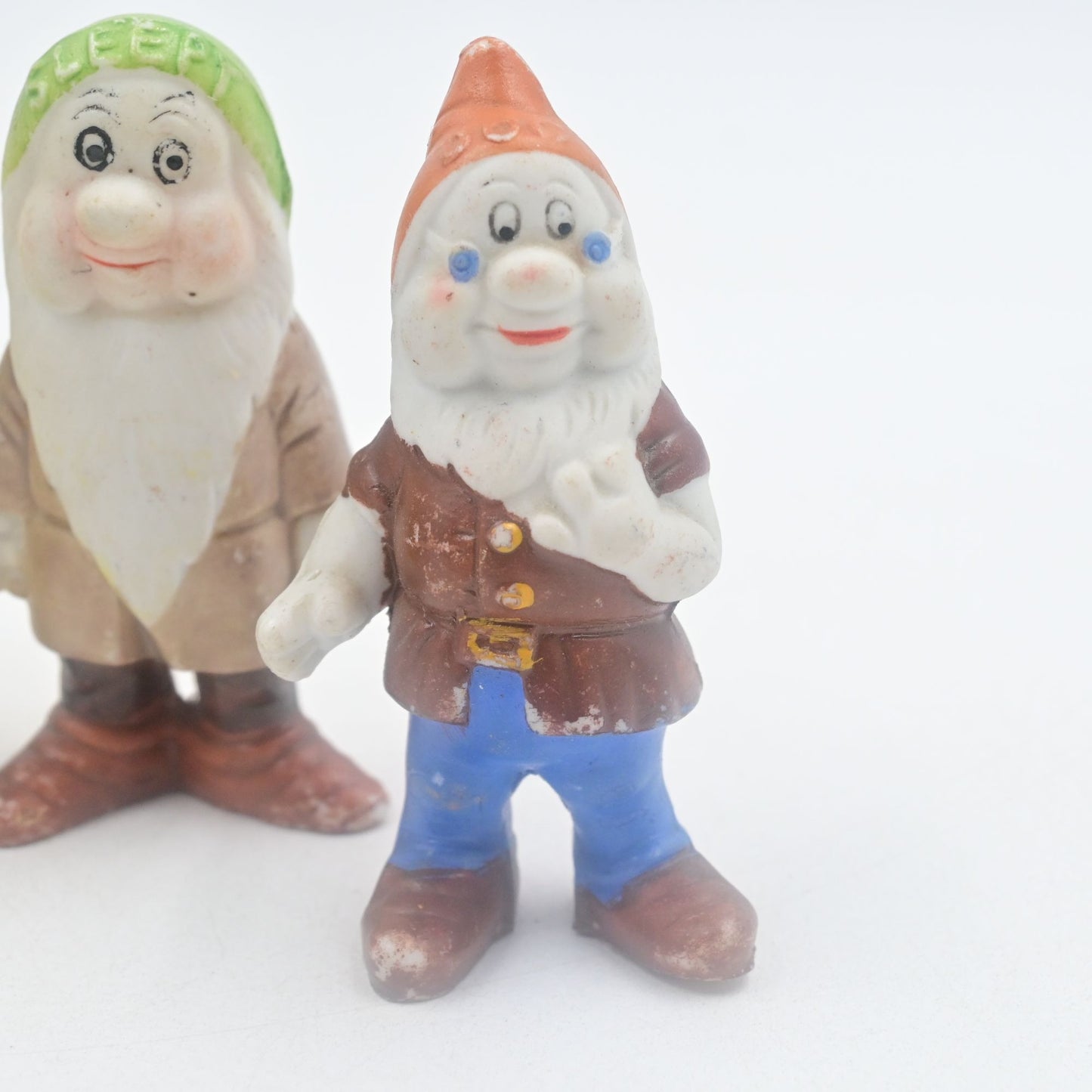 Disney Snow White Seven Dwarfs Bisque Figurines Complete Vintage 1930's