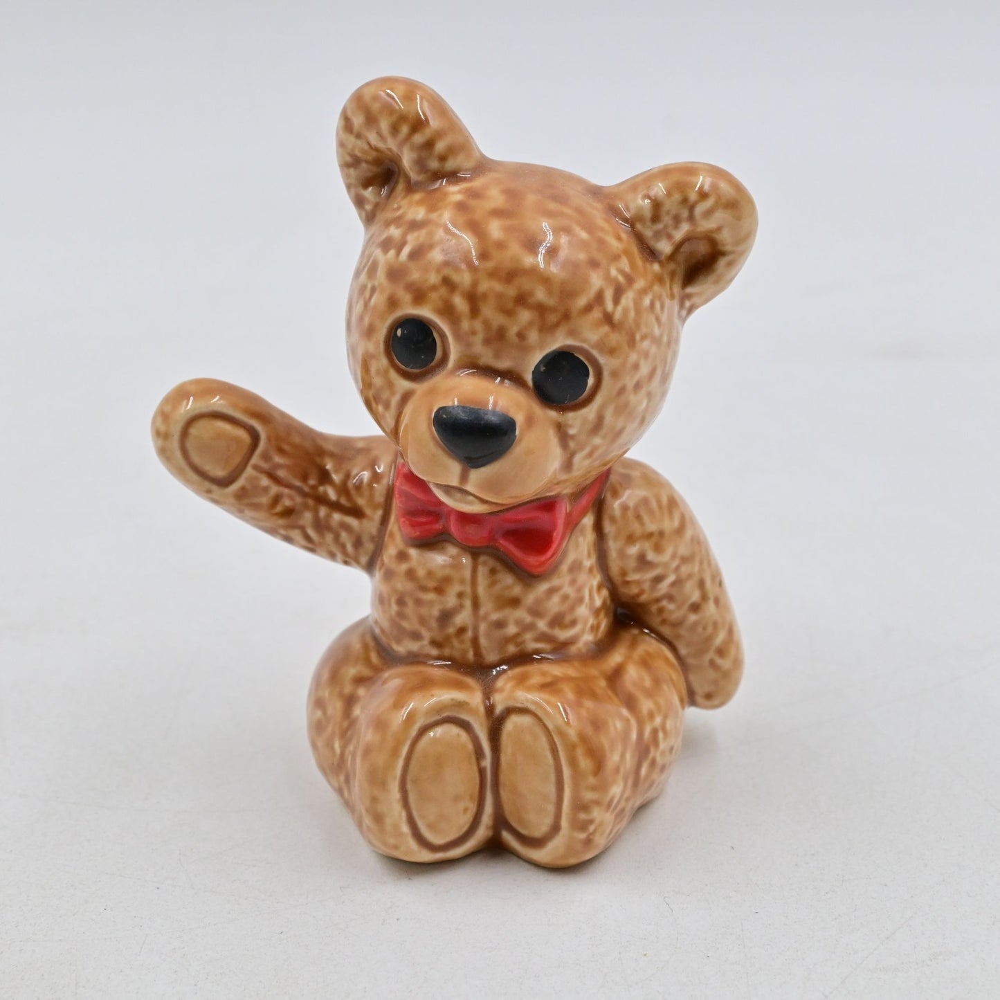 Goebel West Germany Porcelain Teddy Bear Waving Figurine Vintage