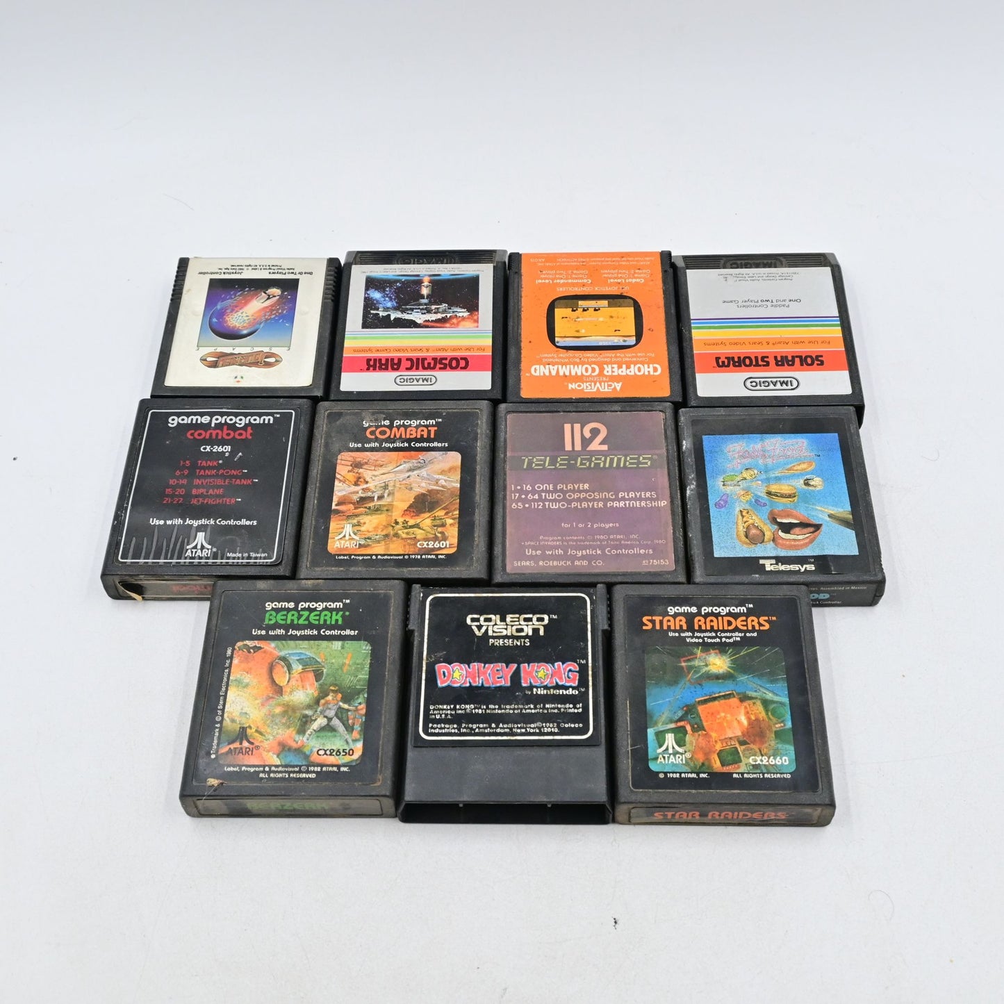 Atari & Coleco Video Game Bundle Of 11 Vintage