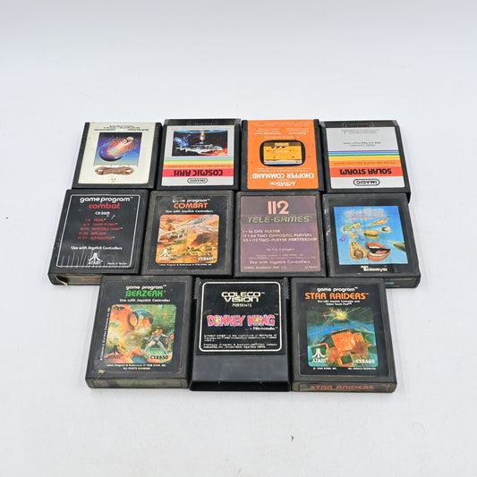 Atari & Coleco Video Game Bundle Of 11 Vintage