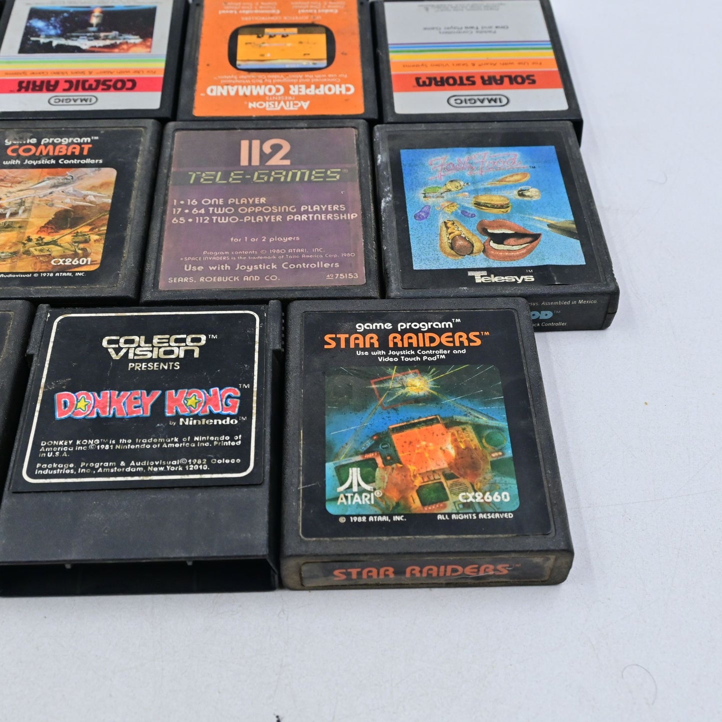 Atari & Coleco Video Game Bundle Of 11 Vintage