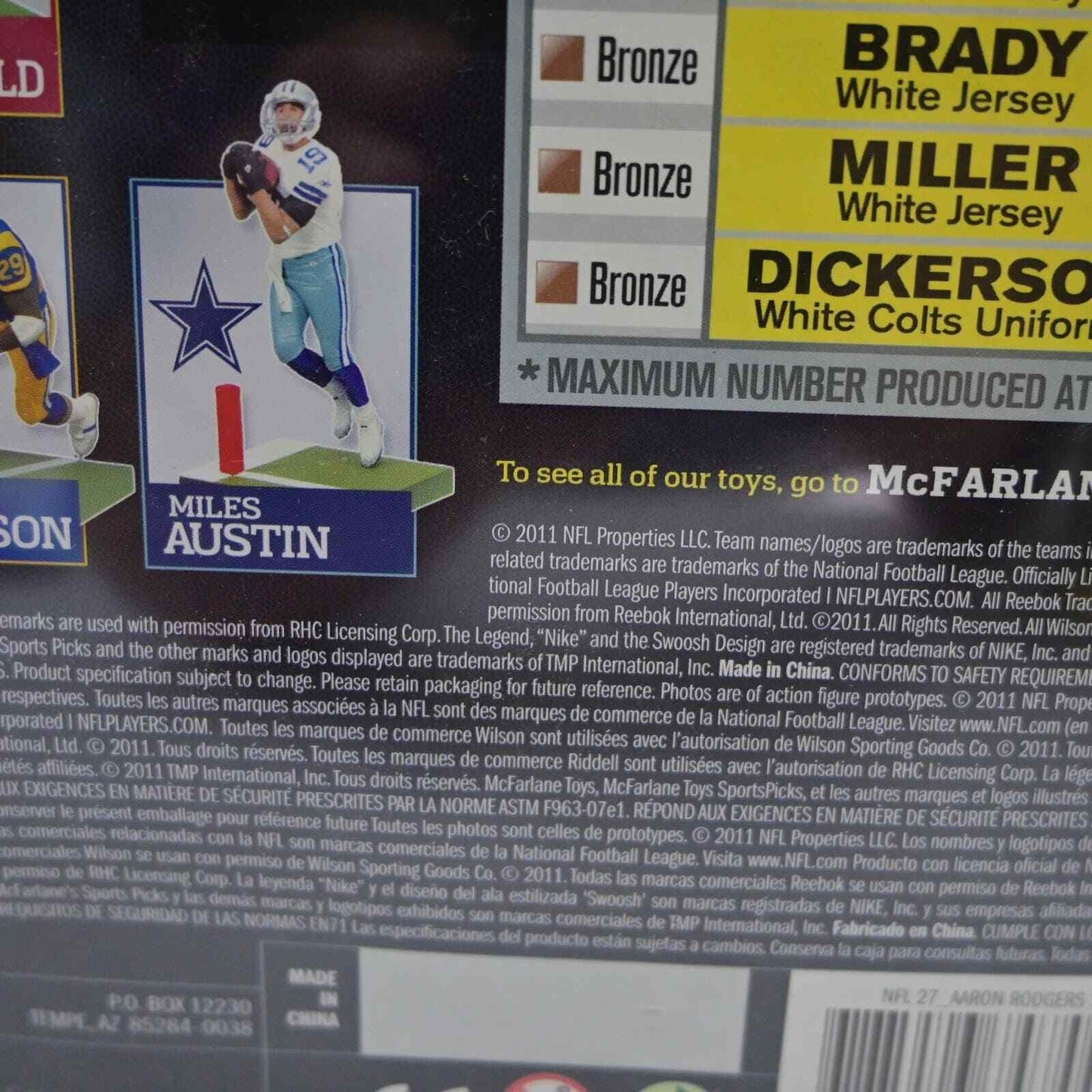 2011 McFarlane Sports Aaron Rodgers Green Bay Packers Series 27 Figure