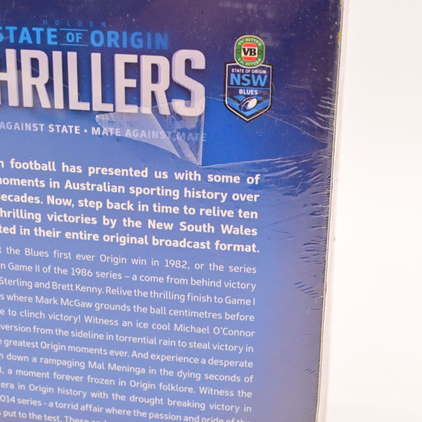 NSW NRL State of Origin Thrillers DVD Box Set Blues Jersey