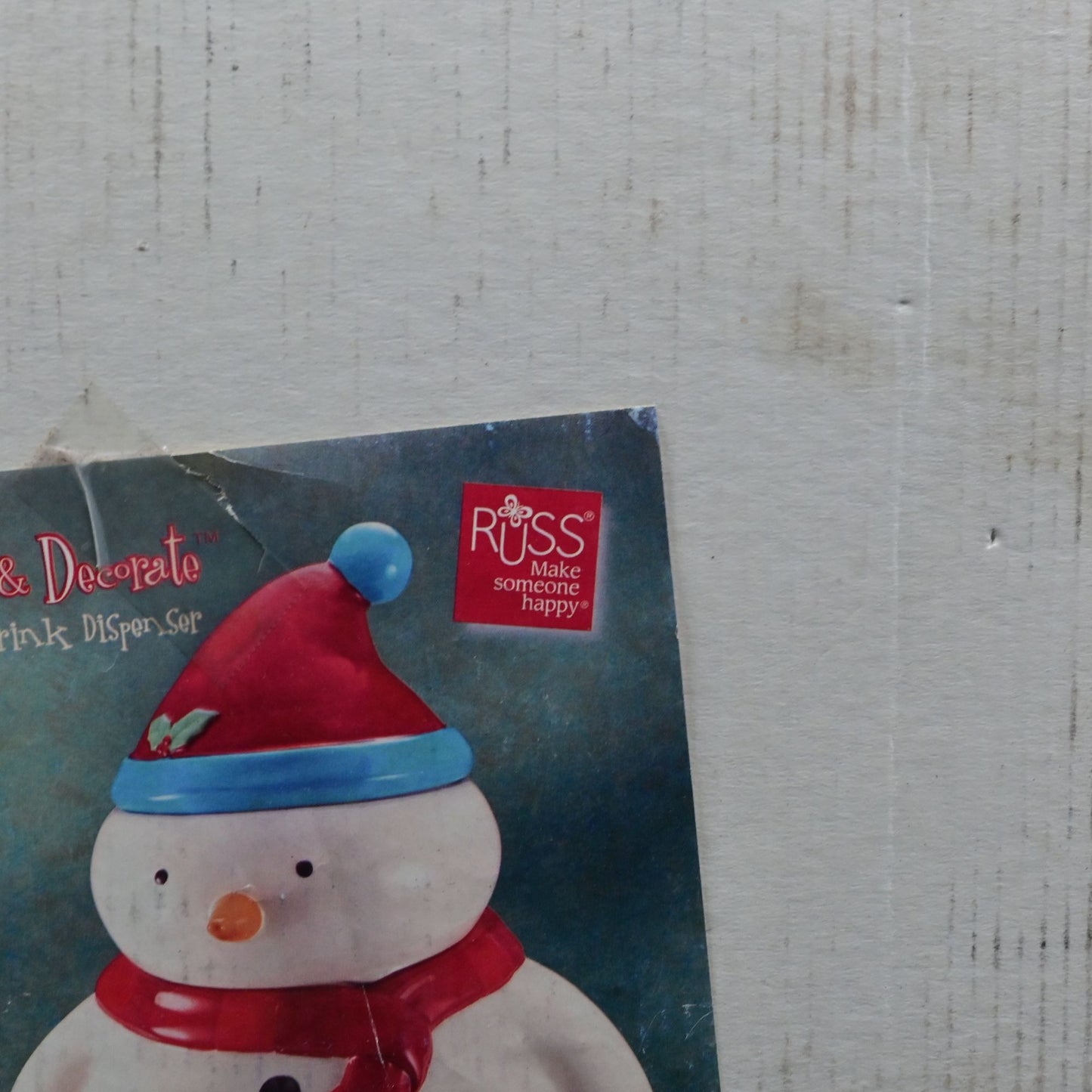 Russ Snowman Drink Dispenser In Box