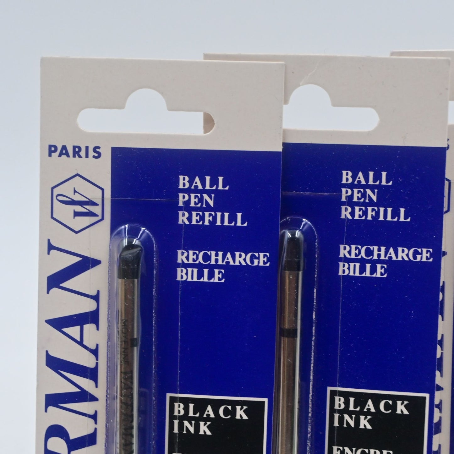 Waterman Ballpoint Pen Refill Black Medium Point Ink Vintage Bundle Of 3