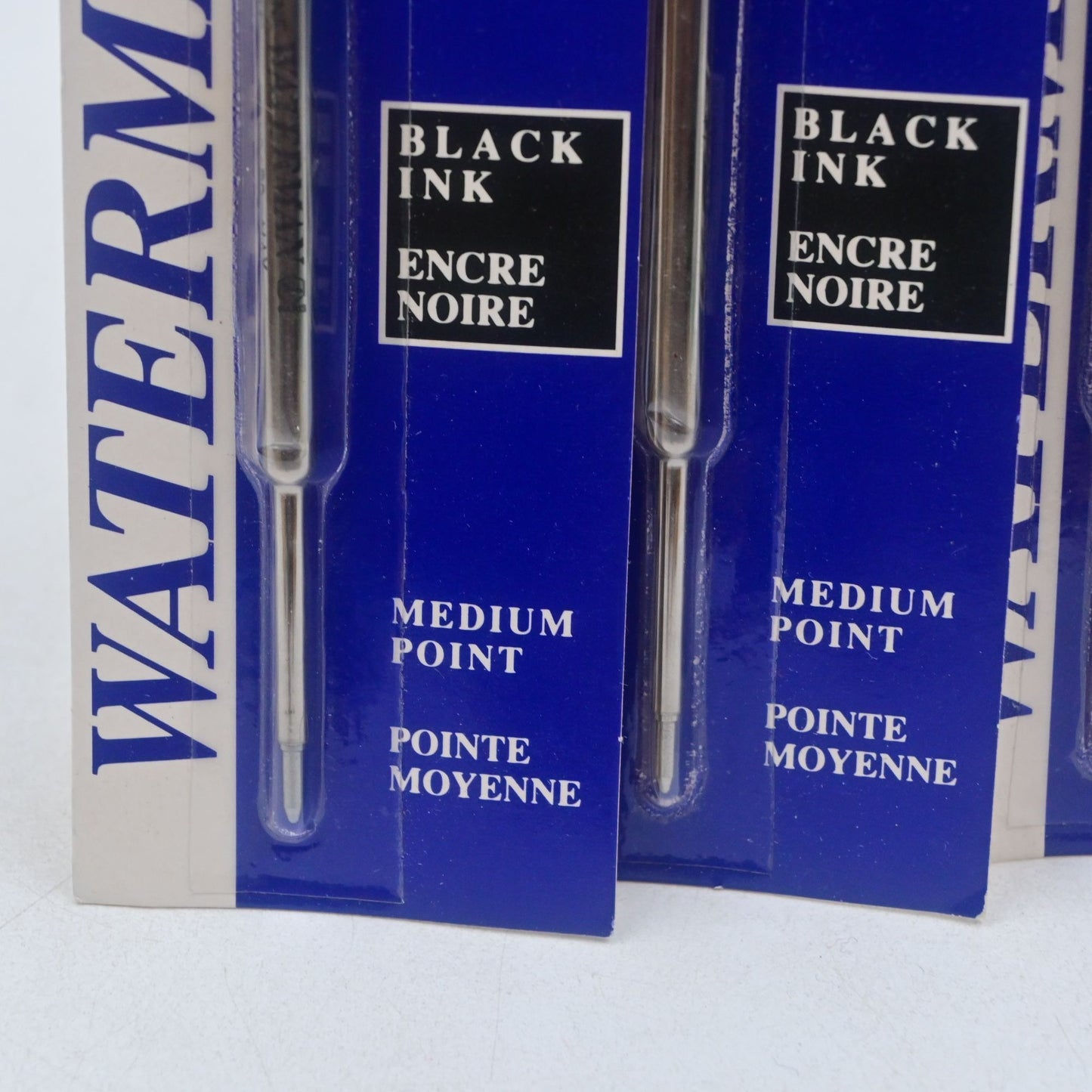 Waterman Ballpoint Pen Refill Black Medium Point Ink Vintage Bundle Of 3