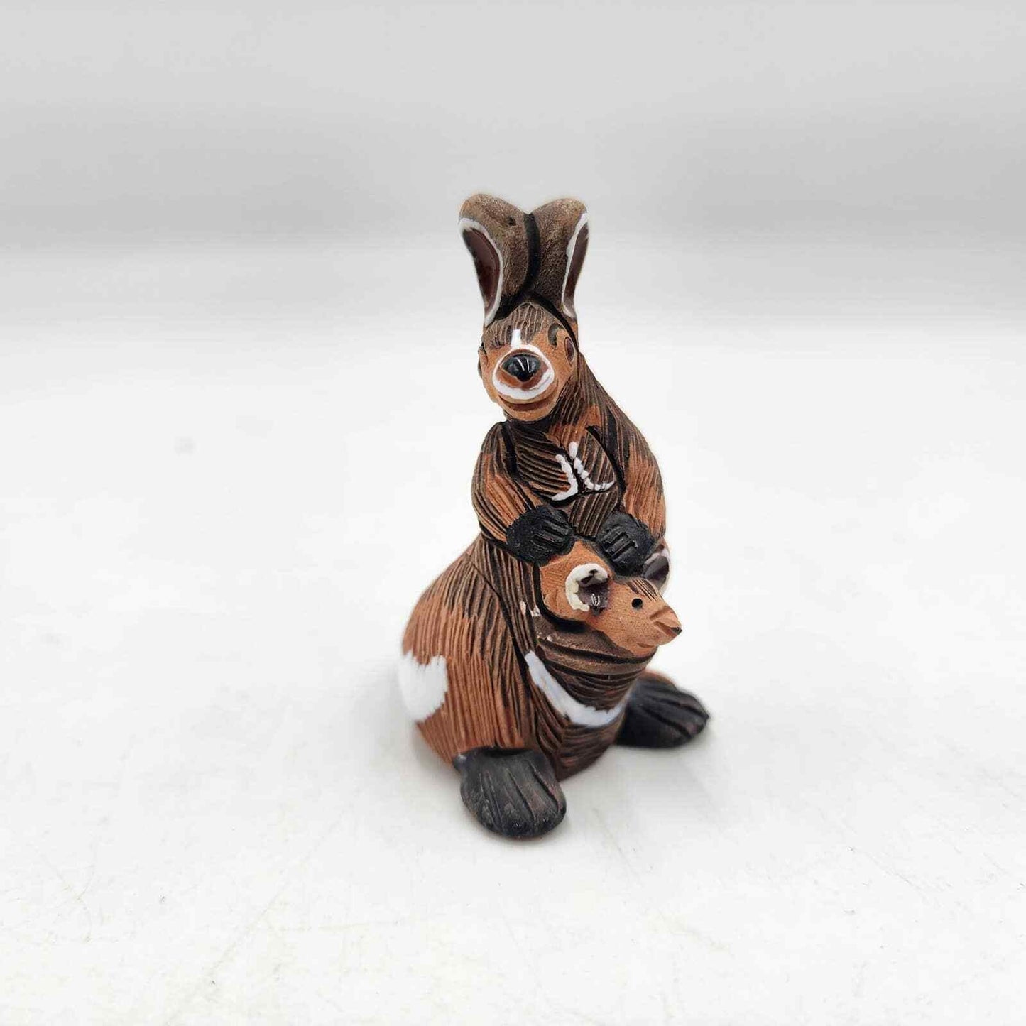 Casals Peru Kangaroo With Joey Clay Pottery Art Vintage Figure