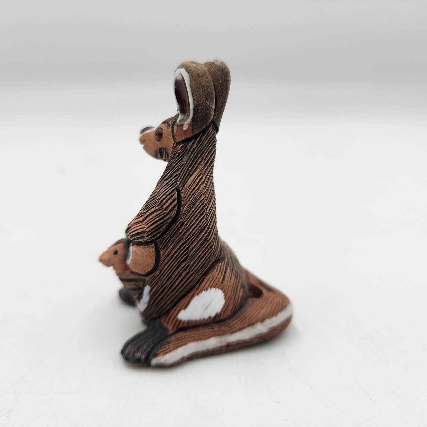 Casals Peru Kangaroo With Joey Clay Pottery Art Vintage Figure