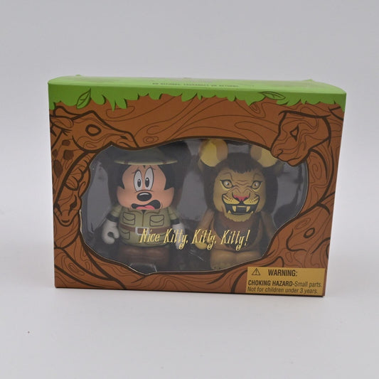 Disney Vinylmation Animal Kingdom Nice Kitty Kitty Mickey Mouse Lion Set