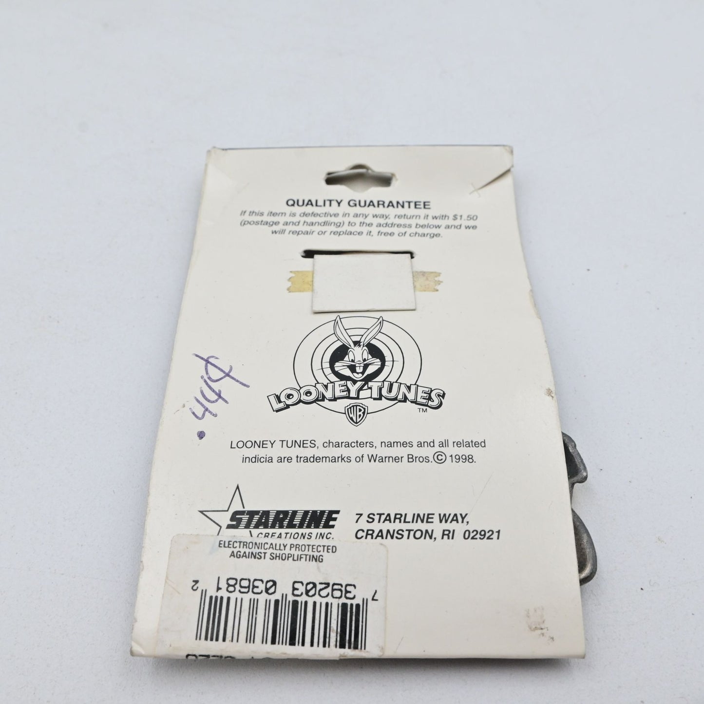 Vintage 1998 Looney Tunes Tweety Bird Keychain With Yellow Car Charm