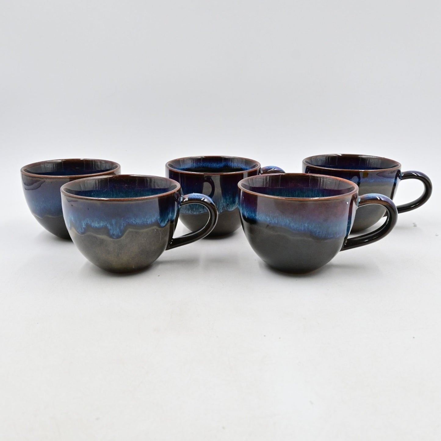 Novelty Teacup Adult Humor Vulgar Inscription Drip Glazed Set Of 5