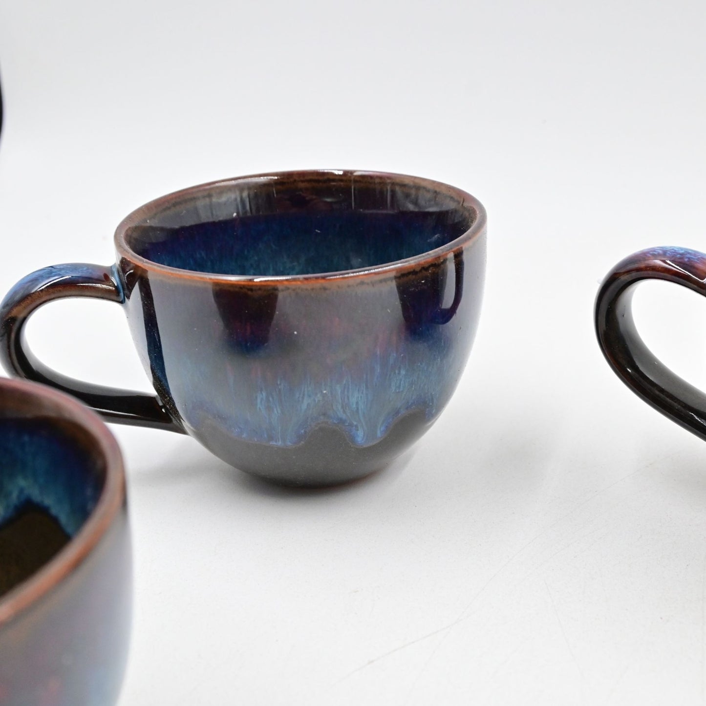 Novelty Teacup Adult Humor Vulgar Inscription Drip Glazed Set Of 5