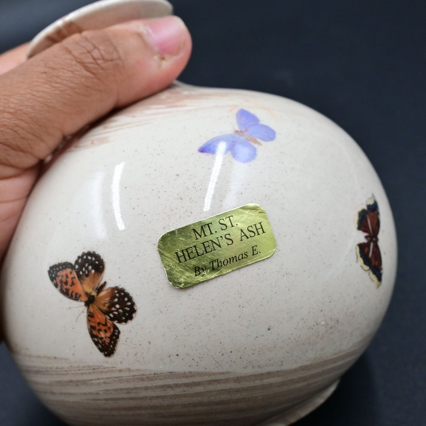 Mt. St. Helens Ash Vase By Thomas E