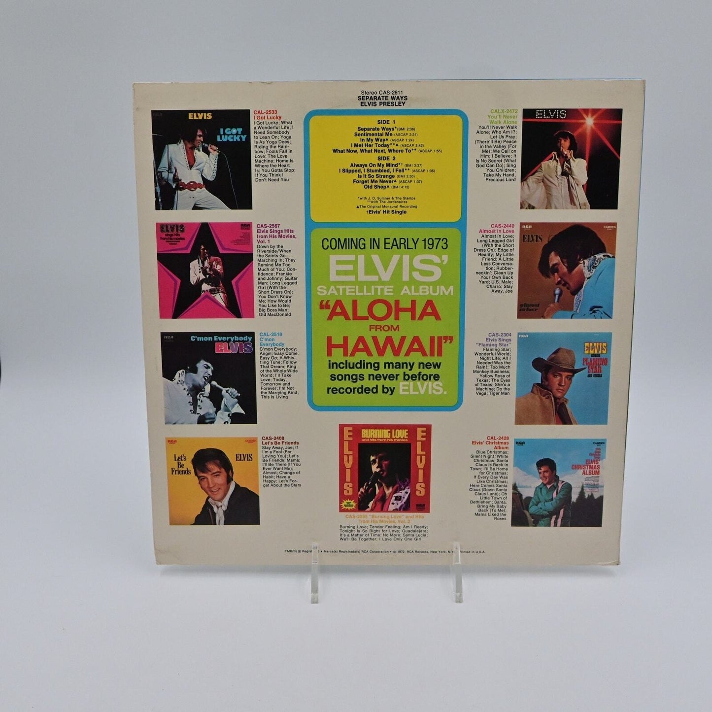Elvis Presley Separate Ways Vinyl Record