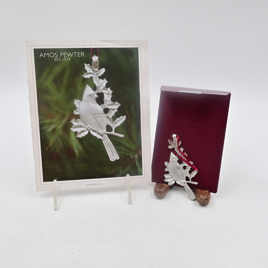 Amos Pewter Cardinal Ornament 2016