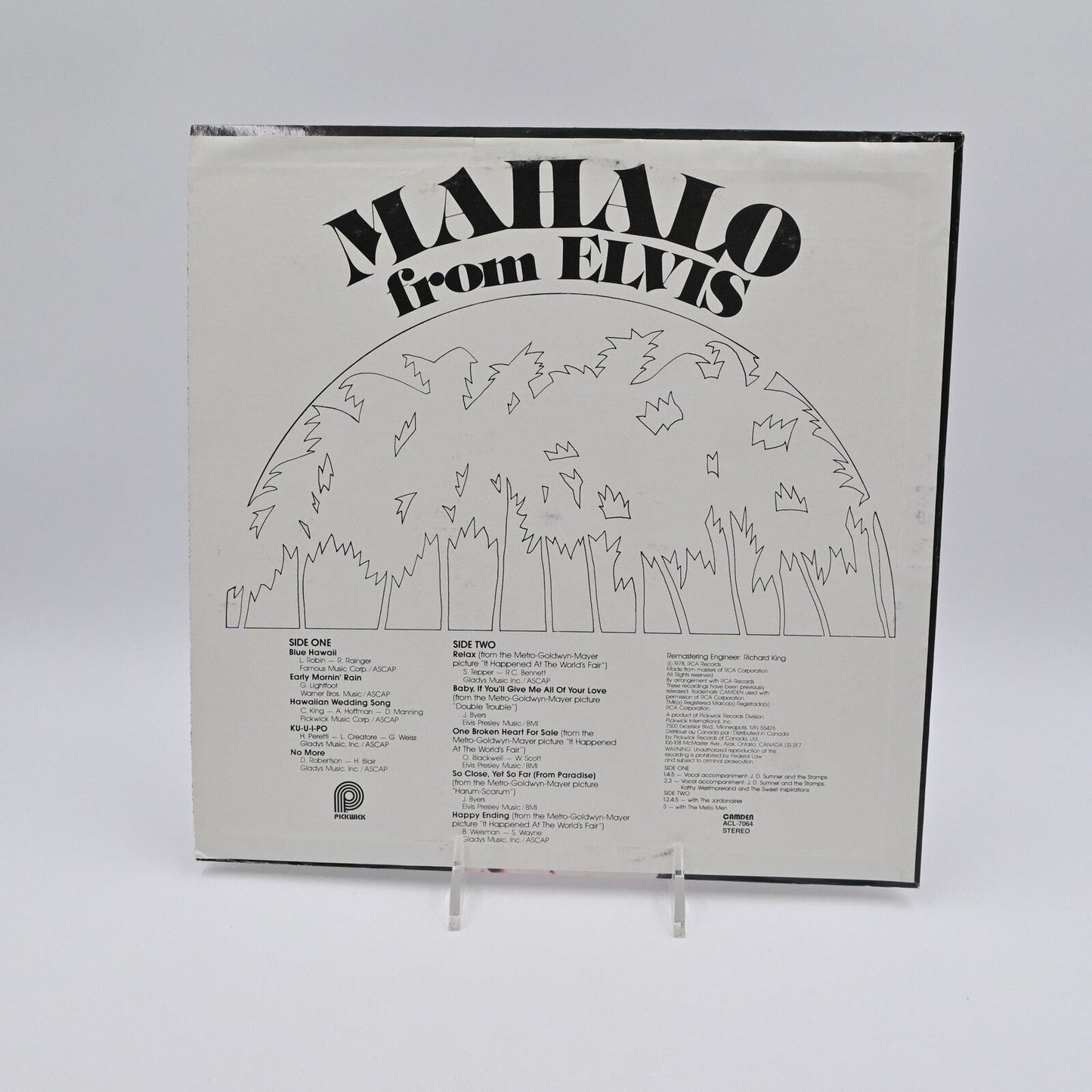 Elvis Presley Mahalo From Elvis Vinyl Record