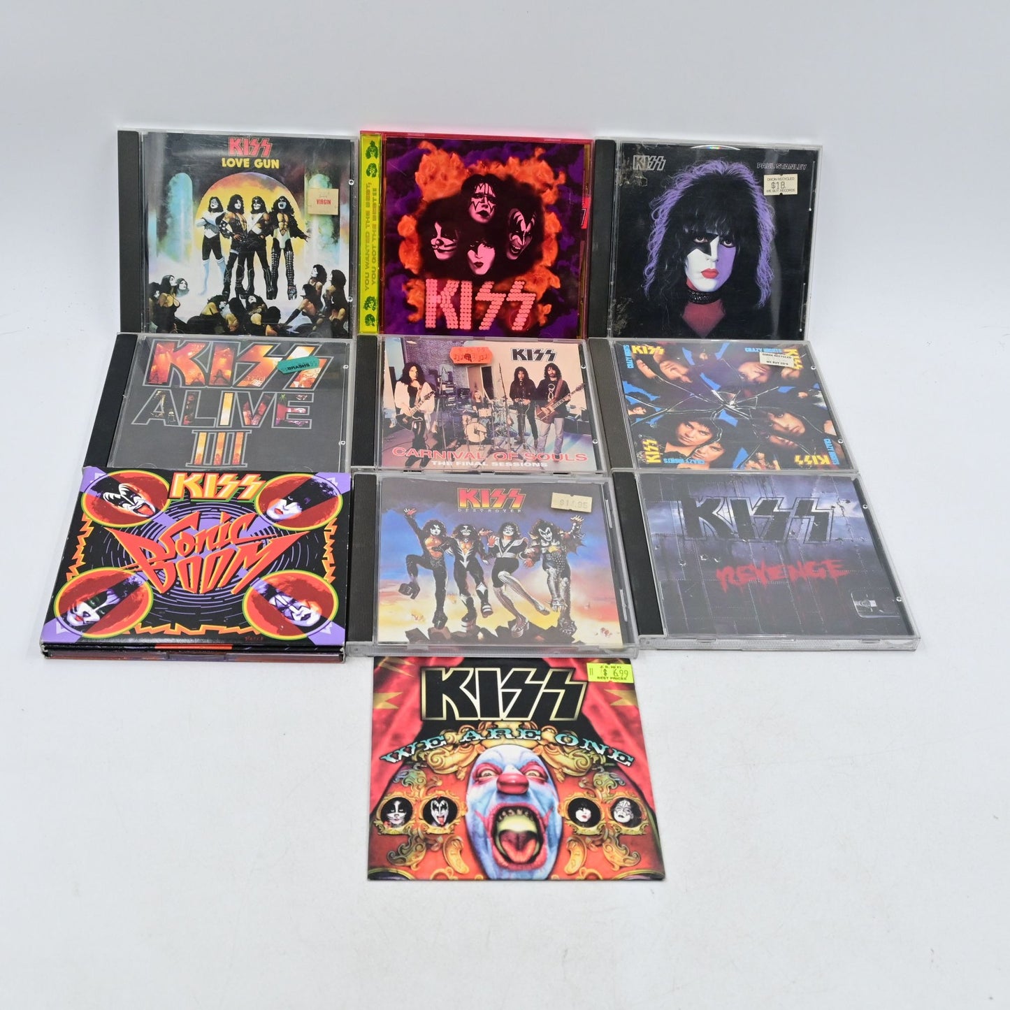 Kiss Love Gun, Sonic Boom, Alive III, Love Gun, We Are One Etc Lot Of 10 Cds