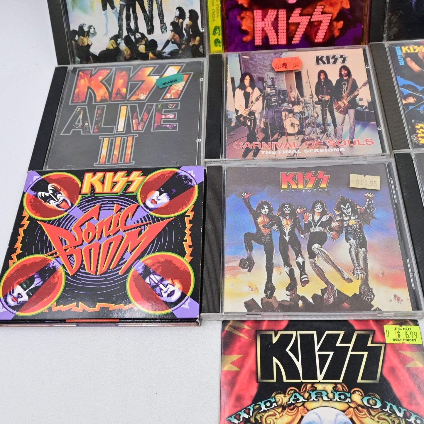 Kiss Love Gun, Sonic Boom, Alive III, Love Gun, We Are One Etc Lot Of 10 Cds