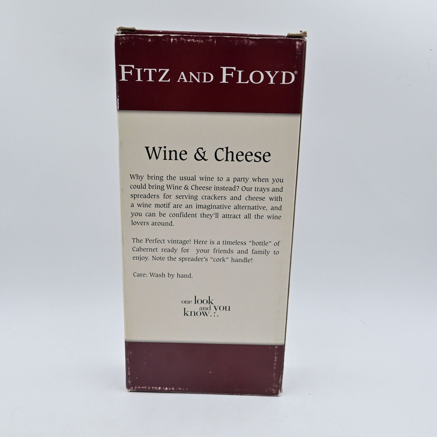Fitz and Floyd Wine & Cheese Cabernet Tray & Spreader Set