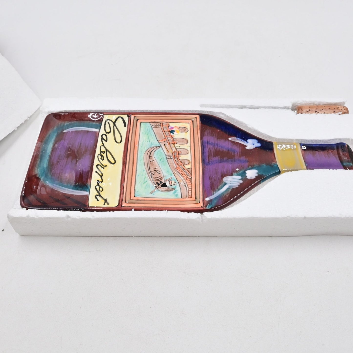 Fitz and Floyd Wine & Cheese Cabernet Tray & Spreader Set