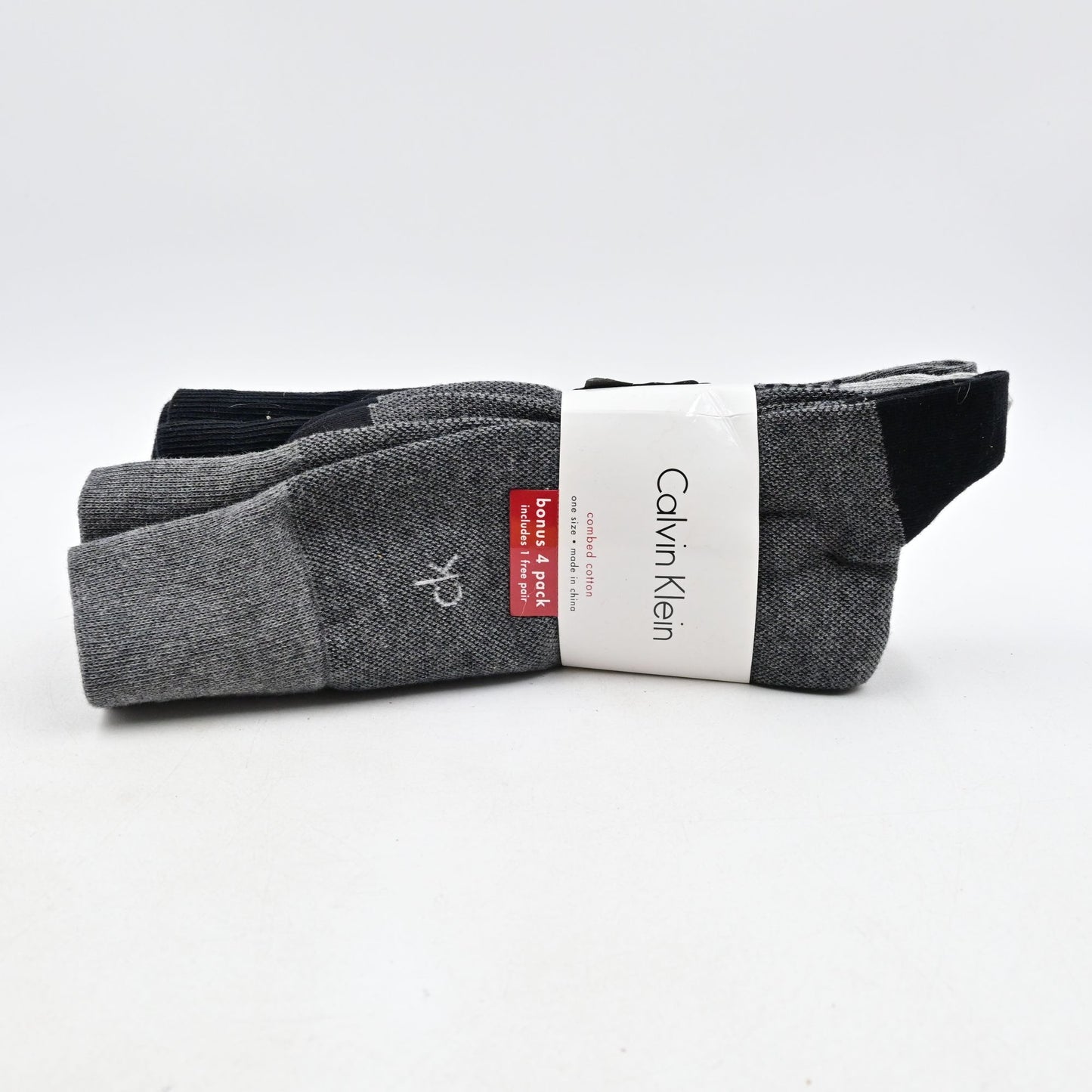 Calvin Klein Men’s Black Long Crew Socks 4 Pack Bran New Multicolor