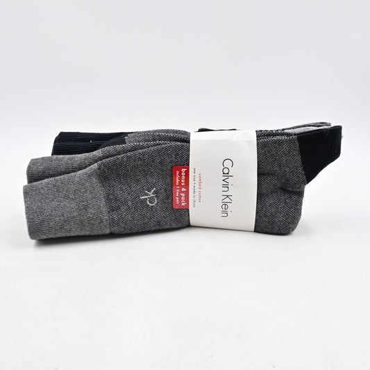 Calvin Klein Men’s Black Long Crew Socks 4 Pack Bran New Multicolor
