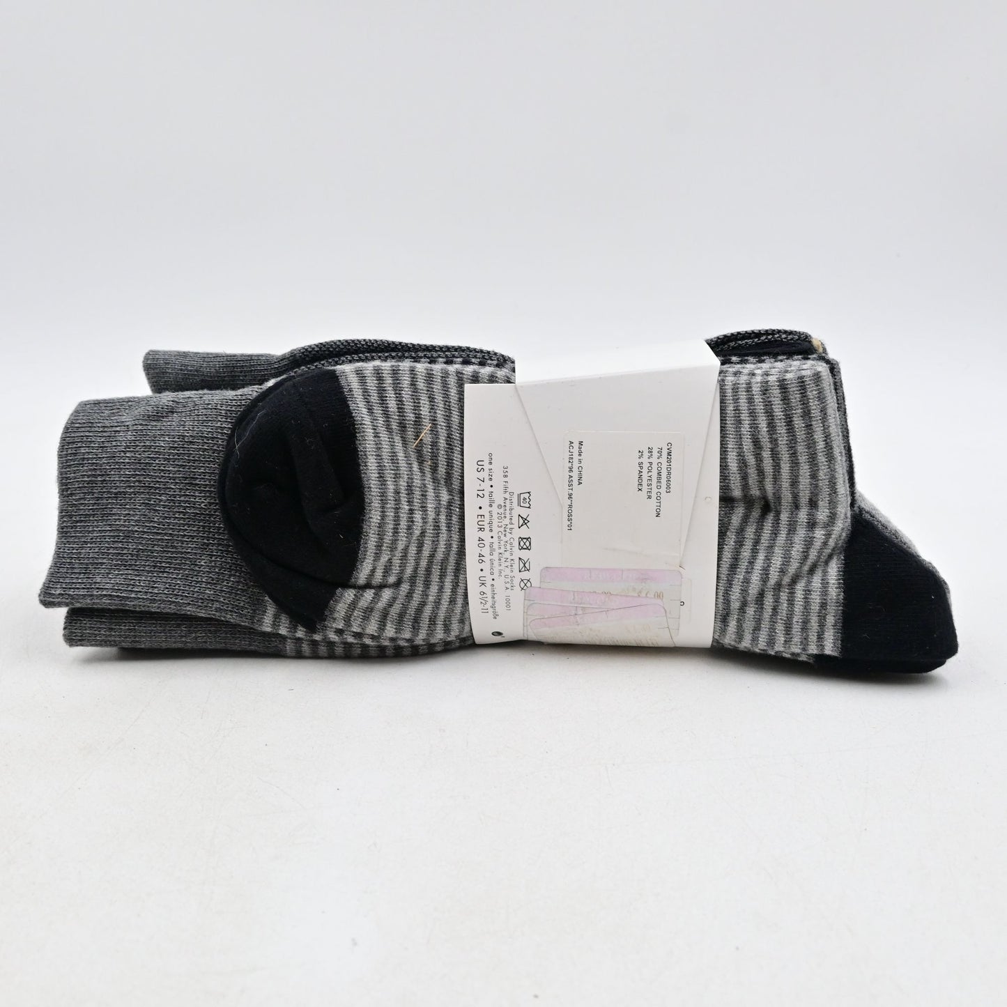 Calvin Klein Men’s Black Long Crew Socks 4 Pack Bran New Multicolor