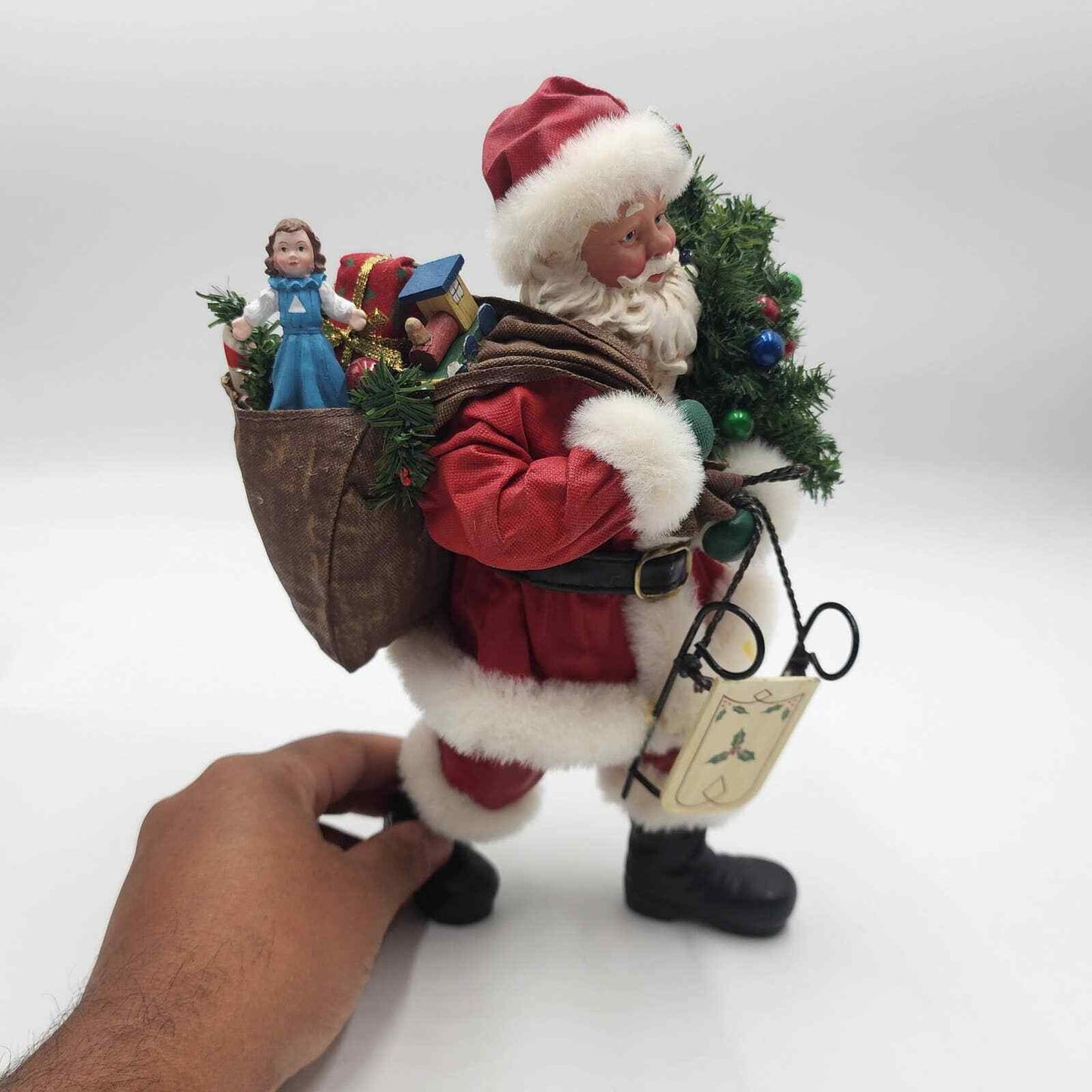 Kurt Adler Collectibles Fabriche Santa W/ Gift Bag