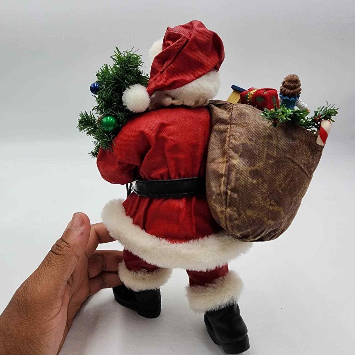 Kurt Adler Collectibles Fabriche Santa W/ Gift Bag