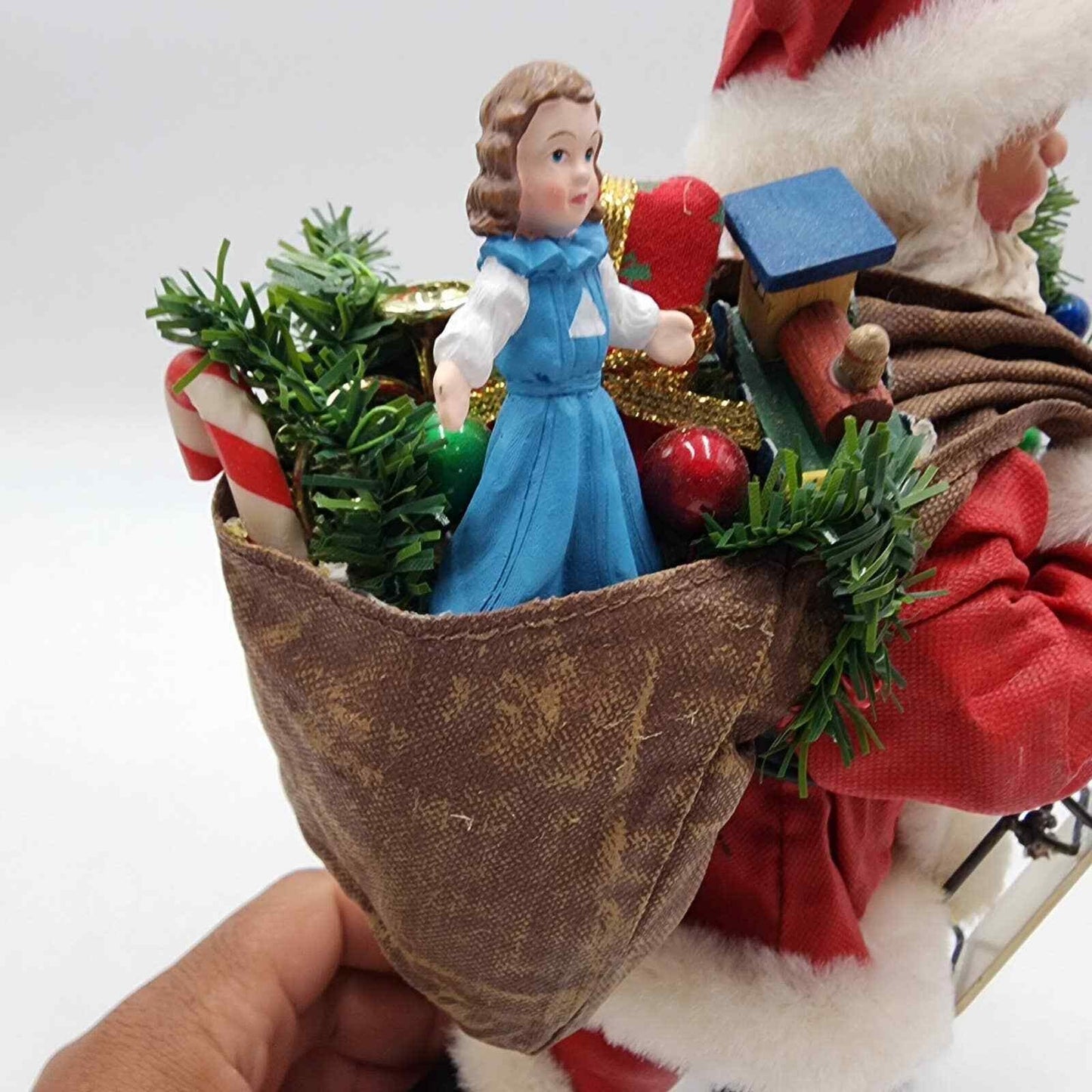Kurt Adler Collectibles Fabriche Santa W/ Gift Bag
