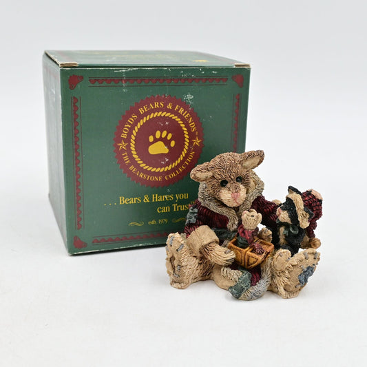 Boyds Bears Resin Cookie the Santa Cat - Vintage 1994