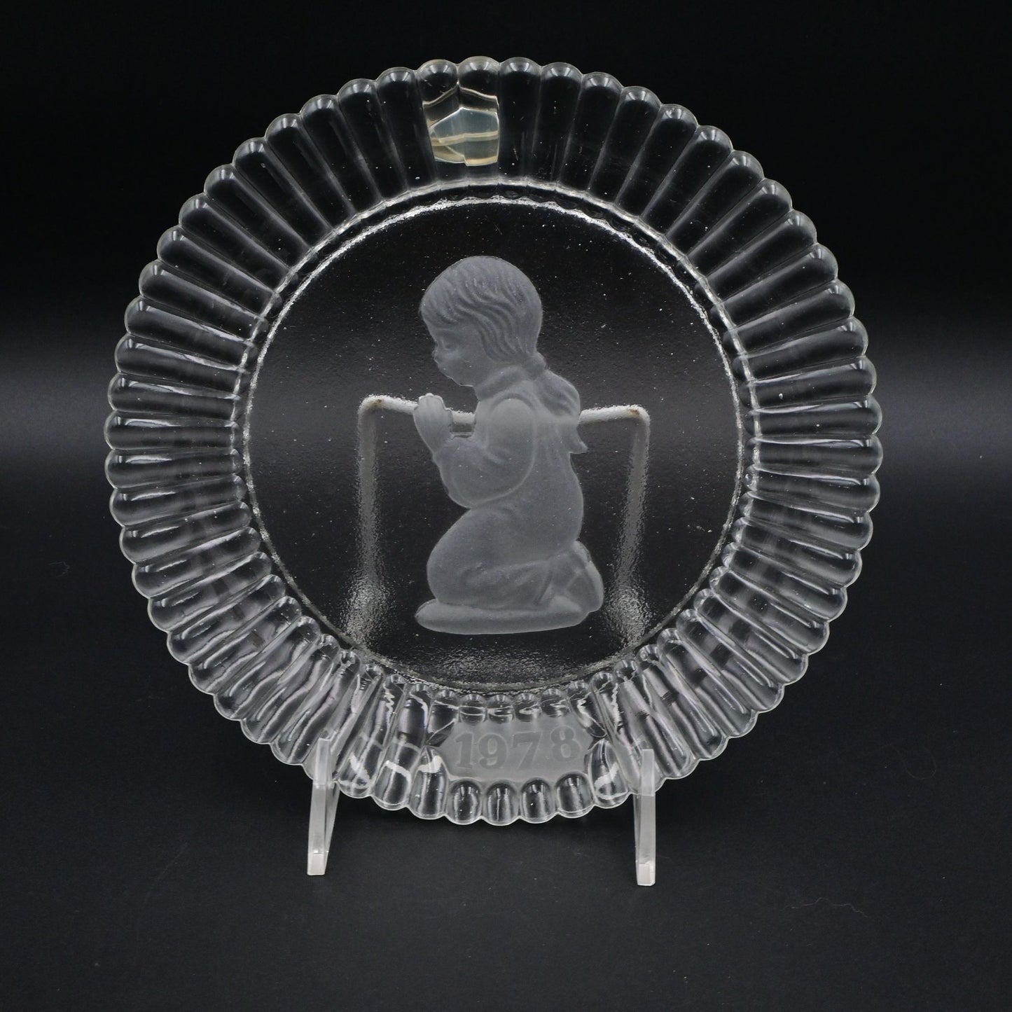 Goebel 1978 Annual Crystal Glass Plate First Edition With Box