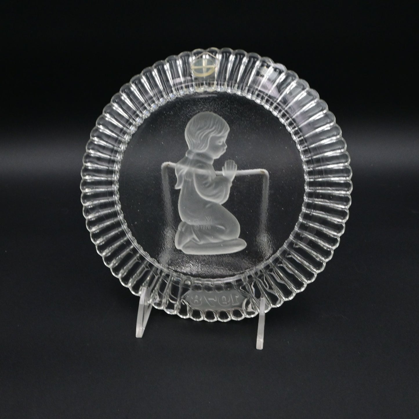 Goebel 1978 Annual Crystal Glass Plate First Edition With Box