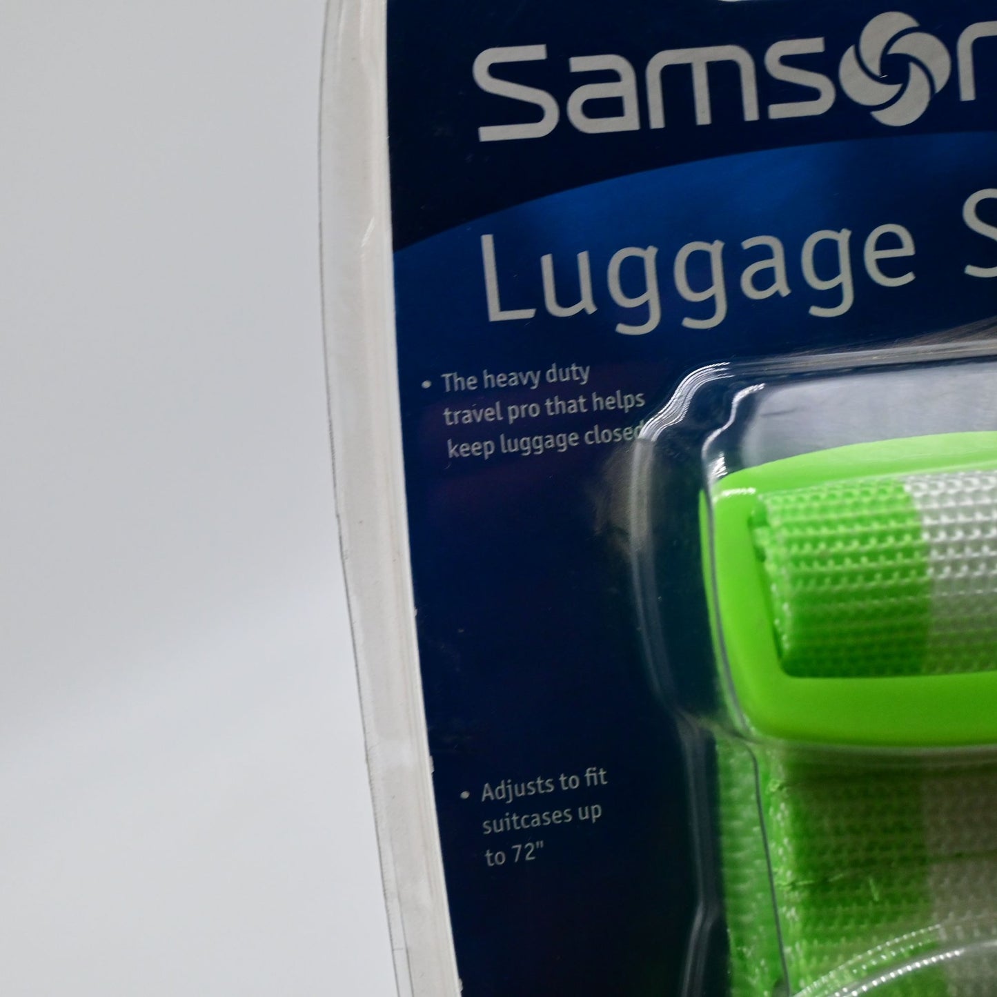 Samsonite Adjustable Luggage Strap Heavy Duty Travel Pro Green/White 72"