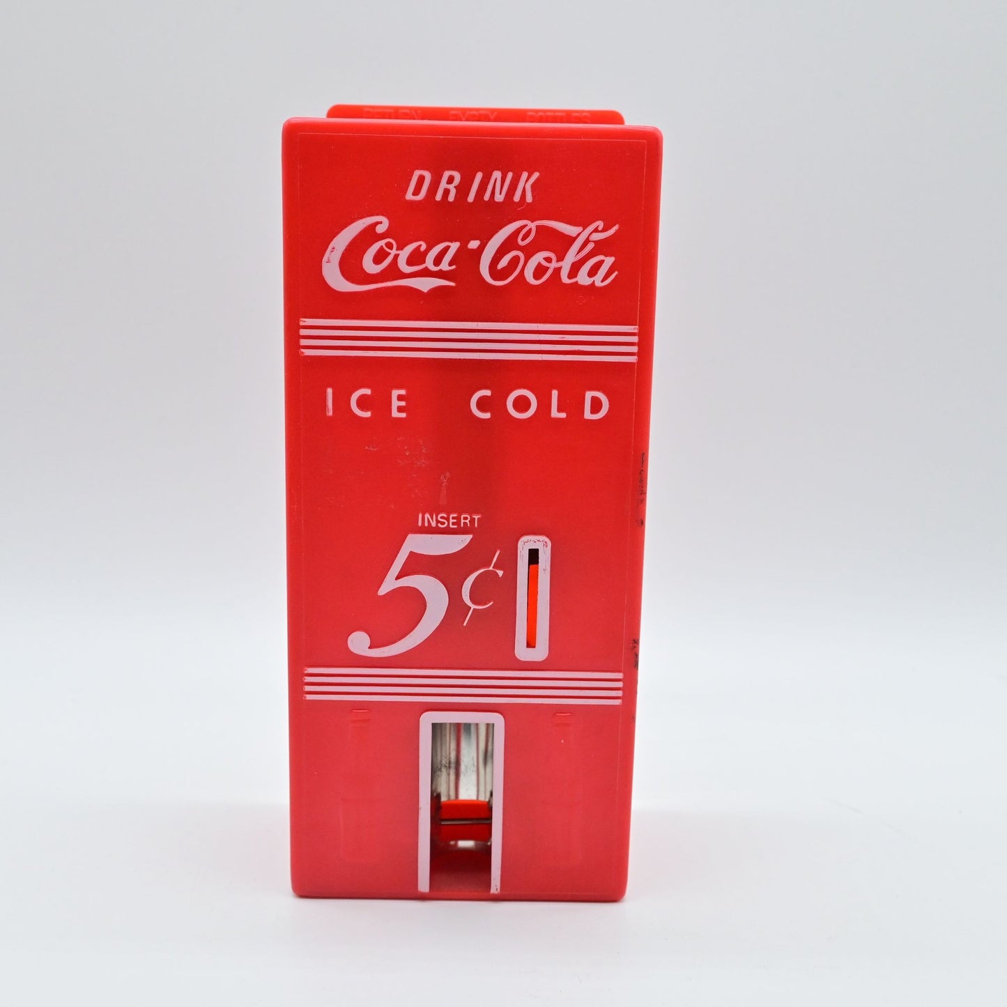 Coca Cola plastic Novelty Soda Dispenser Coin Bank Vending Machine Vintage 1980s