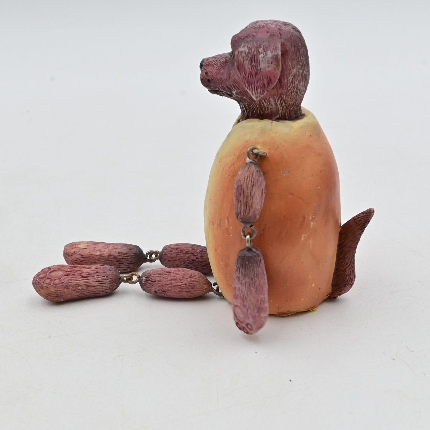 Dog-In-Hotdog Costume Figurine With Dangling Legs Arms