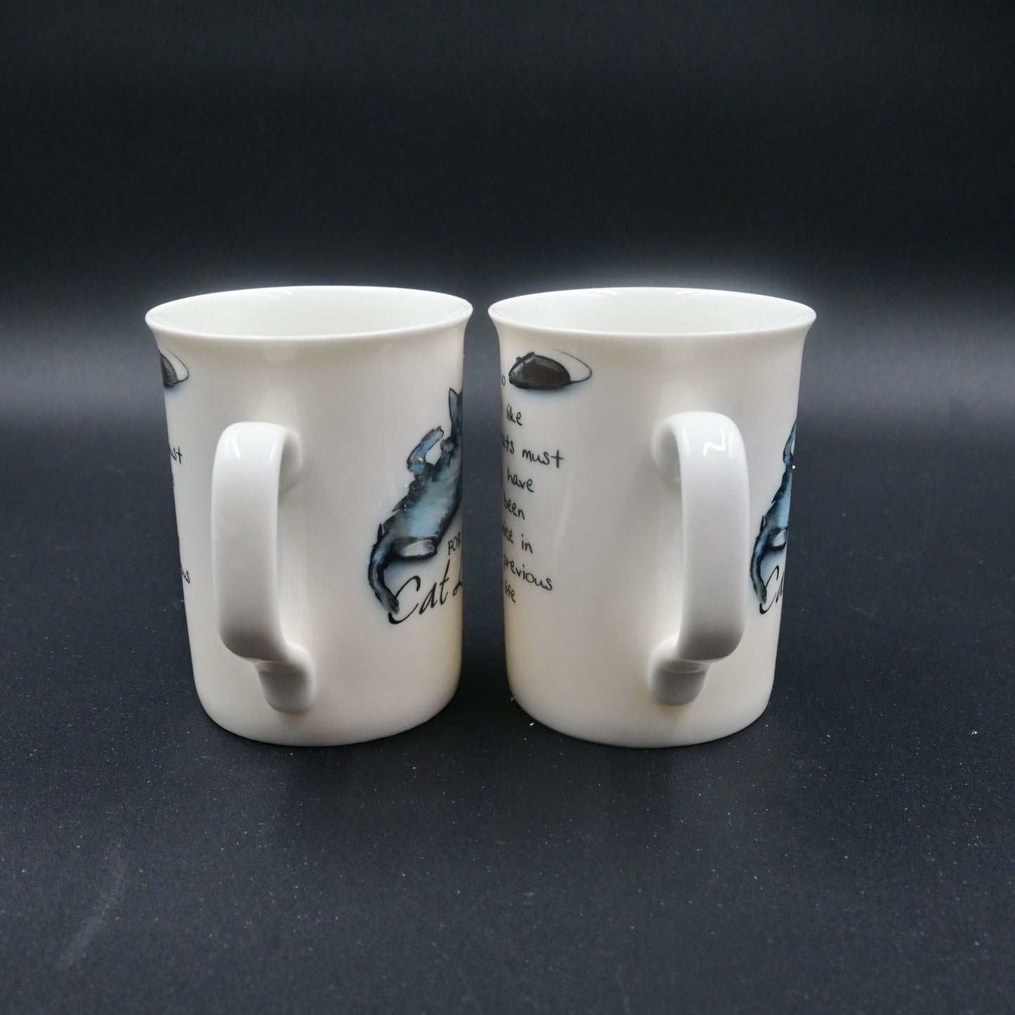 History & Heraldry New Bone China For A Cat Lover Coffee Mug 8oz Kitten Set Of 2
