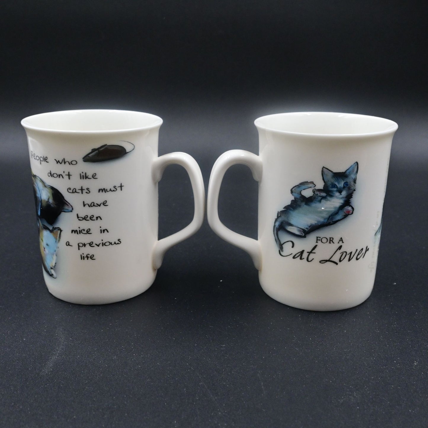 History & Heraldry New Bone China For A Cat Lover Coffee Mug 8oz Kitten Set Of 2