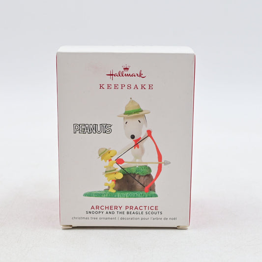 Hallmark Keepsake Peanuts Archery Practice Snoopy Beagle Scouts Ornament 2019