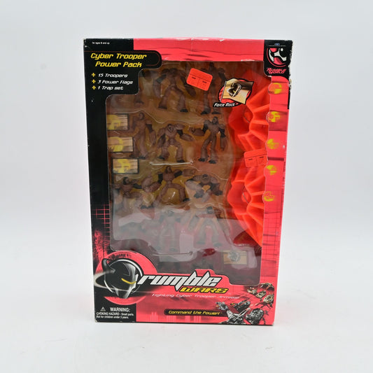 Vintage 2001 Rumble Wars Cyber Trooper Power Pack Action Figures Set Damaged Box