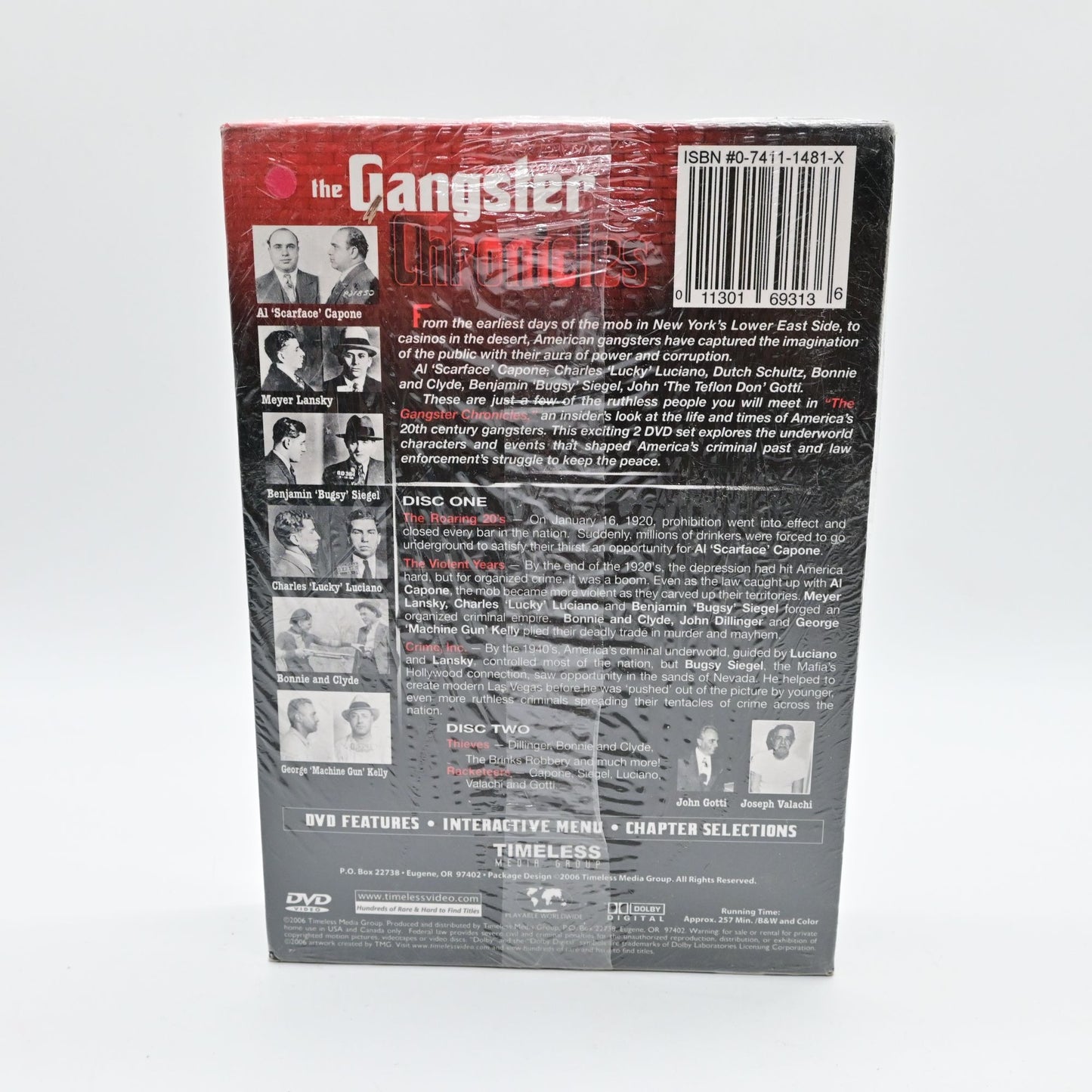 The Gangster Chronicles 2-Disc DVD Set Sealed Crime History Series Sealed