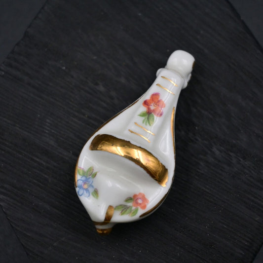 Vintage Limoges White Mandolin Miniature Figure