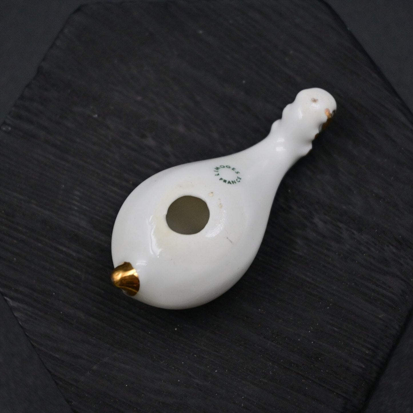 Vintage Limoges White Mandolin Miniature Figure