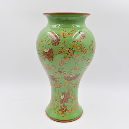 Chinese Porcelain Decorative Vase Green Floral