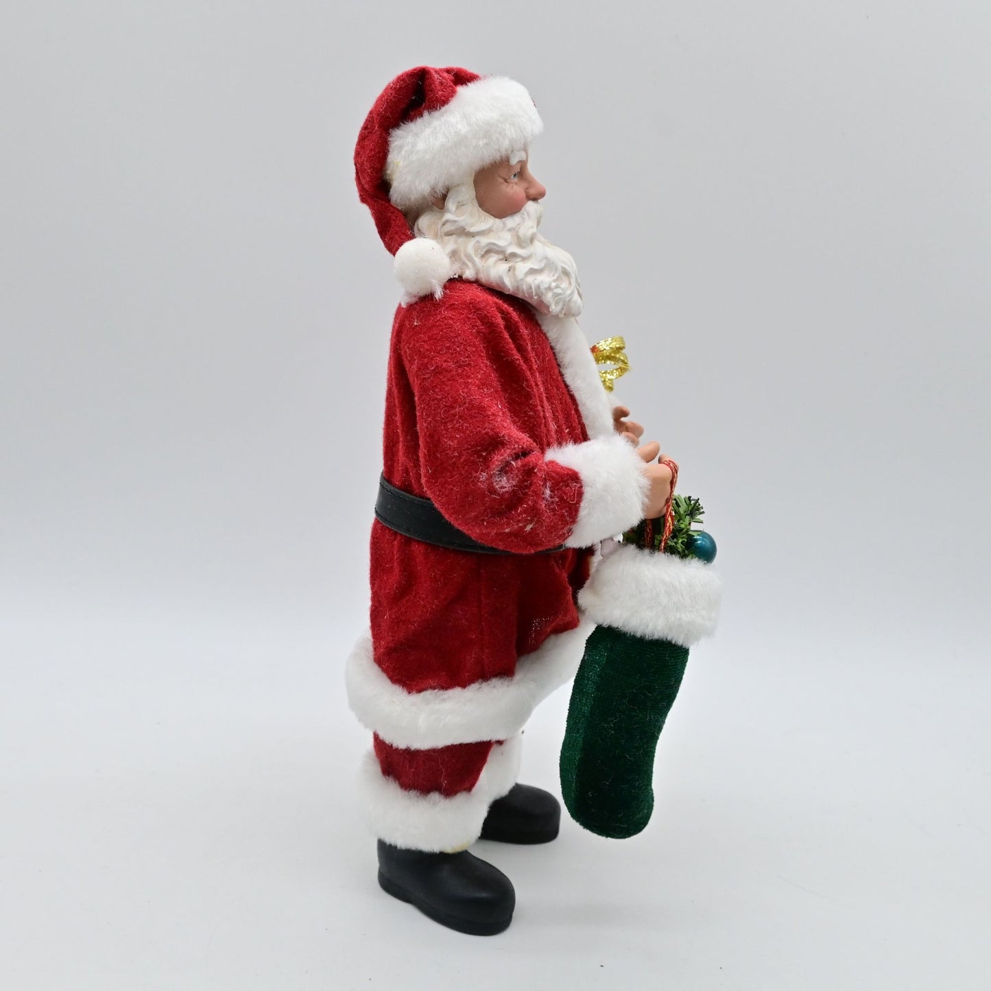 Vintage Santa With Gifts And Stocking Figurine