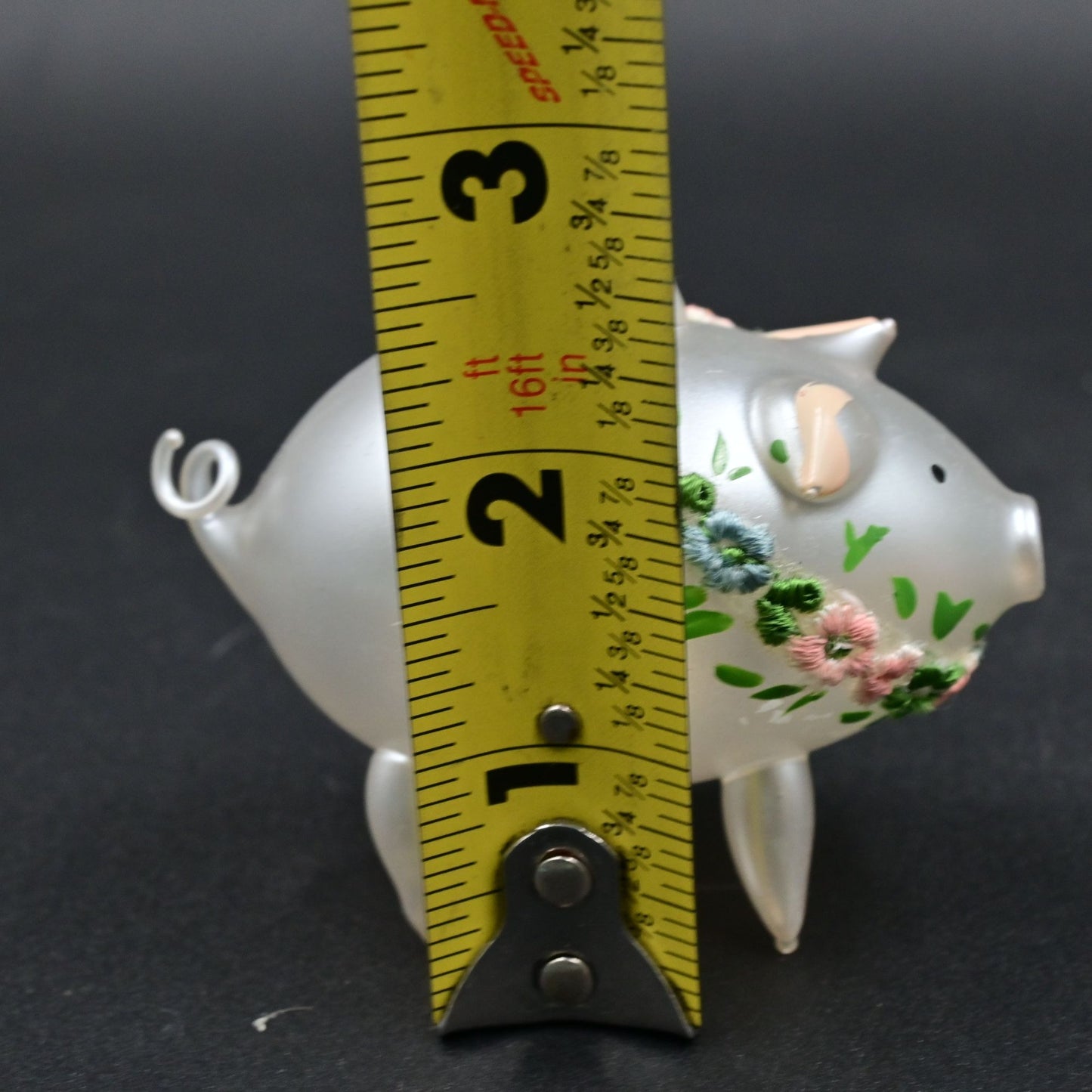 Soffieria De Carlini Pig Blown Glass Ornament Made In Italy