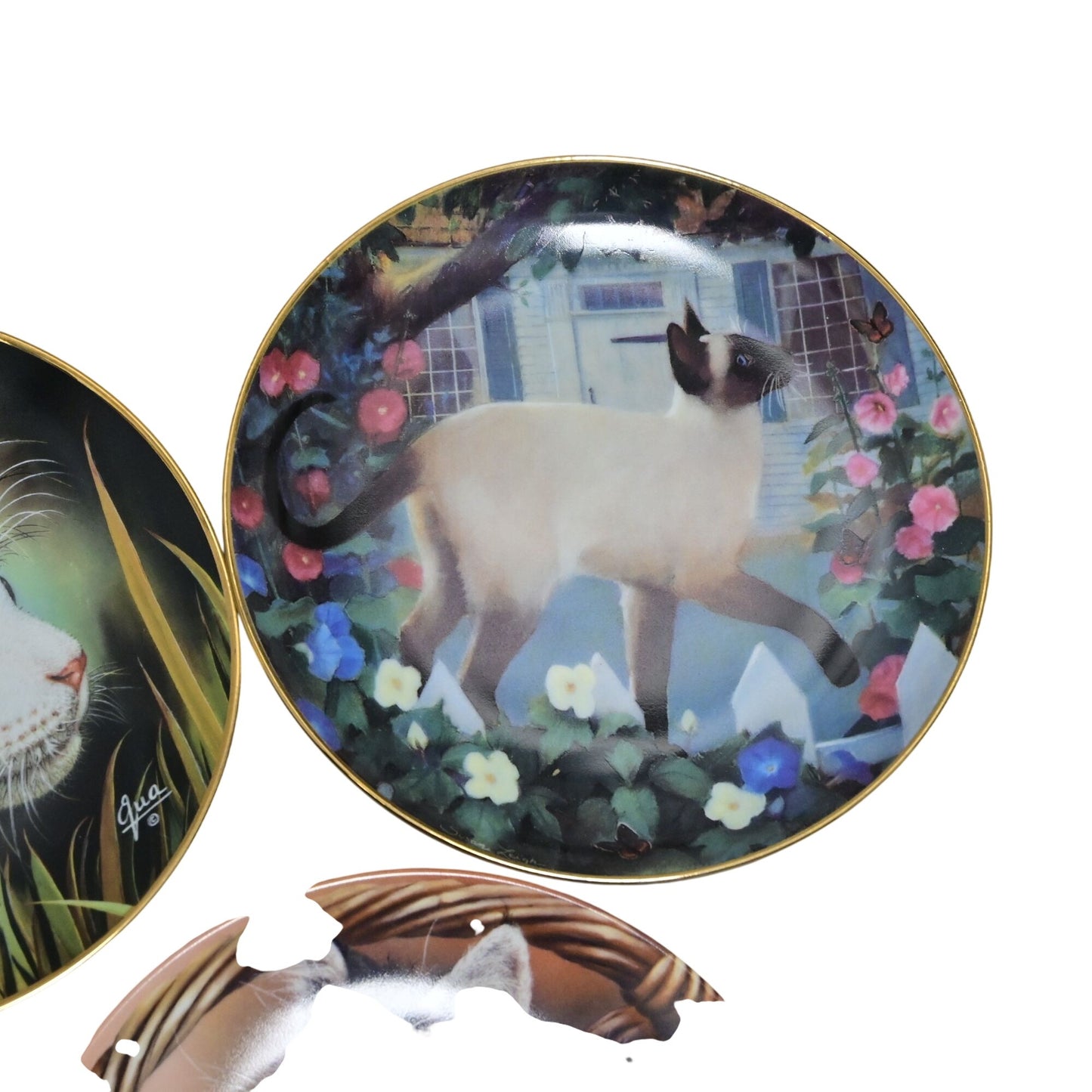 Kitten Cat Collector Plate Bundle Of 5 Multiple Makers/Artists