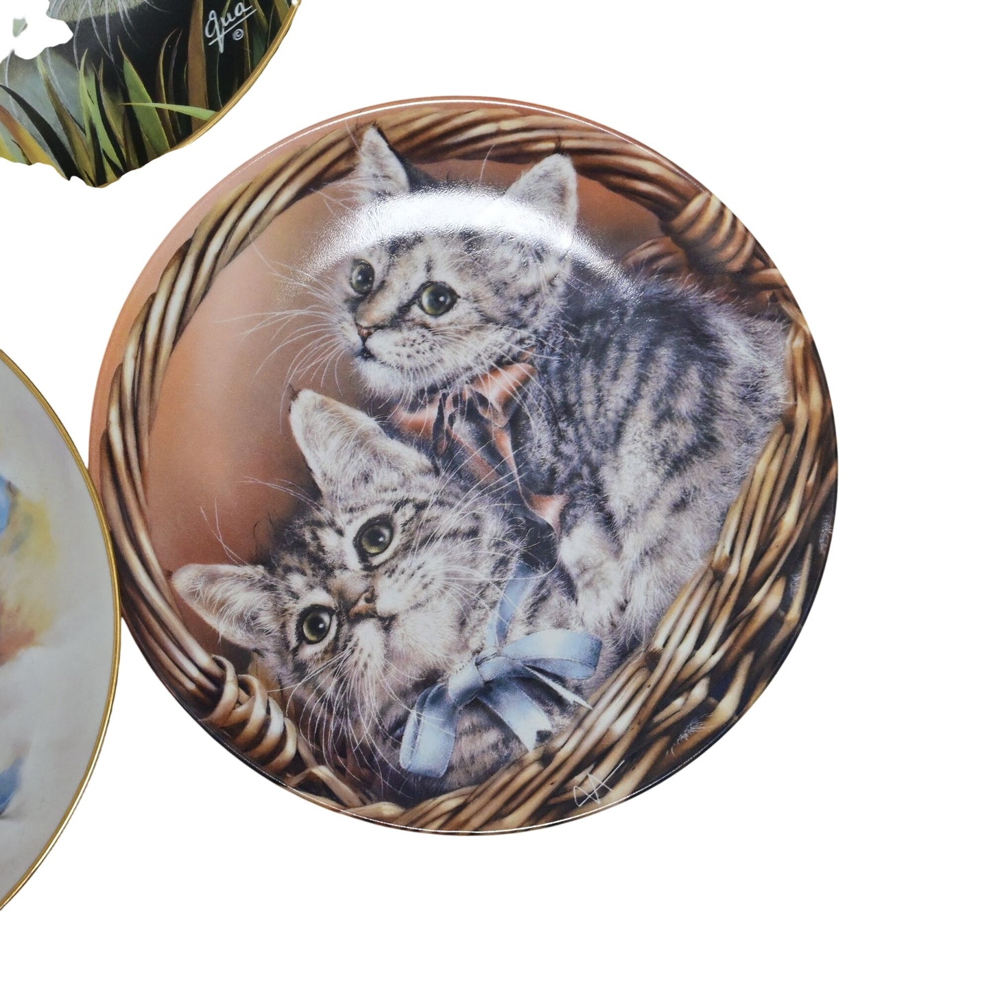 Kitten Cat Collector Plate Bundle Of 5 Multiple Makers/Artists